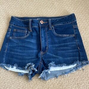 American Eagle high rise jean shorts - dark wash